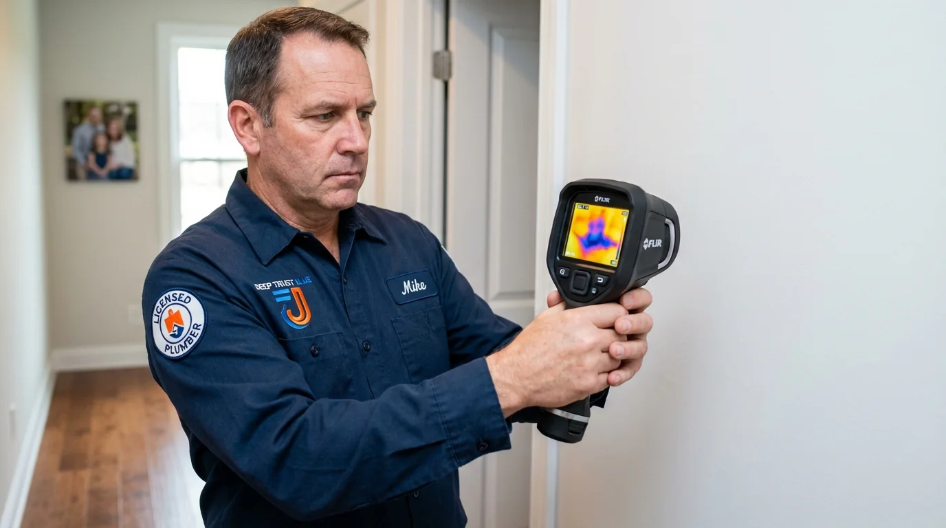 Thermal imaging leak detection by Johns Plumbing LLC in Purvis